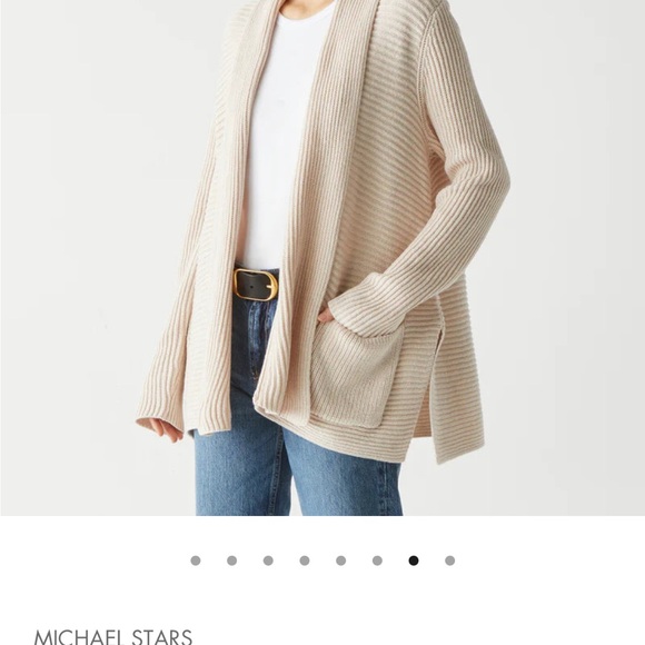 Michael stars vonn open cardigan / coatigan navy blue - Picture 10 of 11